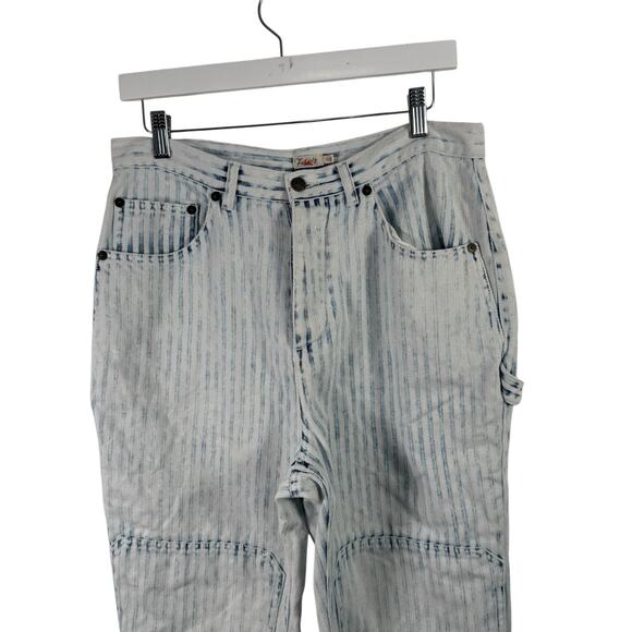 Faherty Topsail Carpenter Pants Button Fly Railroad Stripe High Rise Womens 29 - Picture 3 of 10